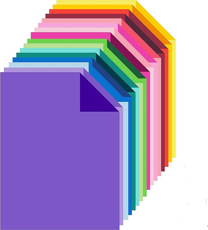 200 Colored Cardstock Paper,Colorful Card Stock 250 GSM Heavy Weight Craft Paper Pack for DIY Art, Scrapbook, Paper Crafting,School Supplies (200)