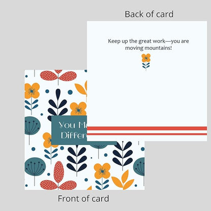 Dessie 60 You Make a Difference Inspirational Cards with Envelopes & Matching Seals. 60 Post-it Note Size Motivational and Encouragement Cards with Positive Affirmations. Great Thoughtful Gifts.