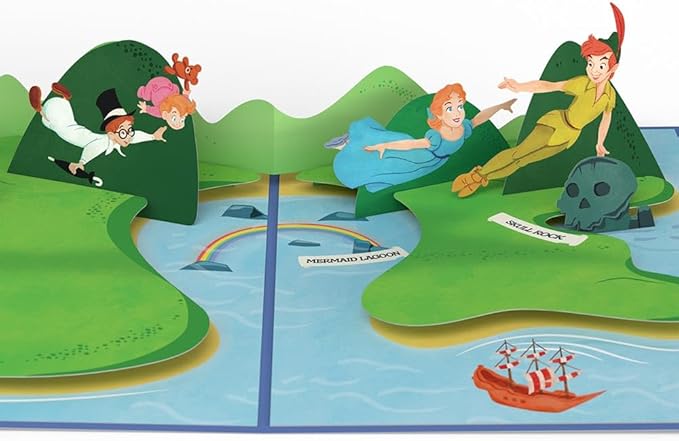 Lovepop Happy Birthday Pop-Up Card for Her and Him- 3D Disney Birthday Greeting Cards for Boys, Girls, Men, Women - Neverland Birthday - 5" x 7" Card - Blank Note Card & Envelope Included