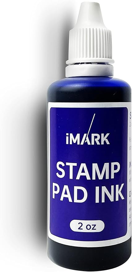 iMARK Premium Refill Ink for Self-Inking Stamps, Daters and Stamp Pads (2 oz, Blue)
