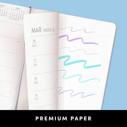 PAPERAGE 2026 Weekly & Monthly Planner, 12 Months (January 2026 - December 2026), 5.6 in x 8 in, Hardcover 2026 Planner with Weekly & Monthly Spreads, Note Pages, Stickers & Back Pocket – Red