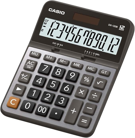 Casio GX-120B Electronic Desktop Calculator with 12-Digit Extra Large Display (6.9×5.1 in)