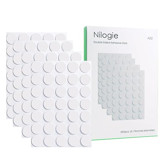 350 Pcs (0.79 Inch Diameter) 20mm Double Sided Adhesive Glue Round Dots Stickers Removable Clear Sticky Tack Putty Waterproof for Balloon, Crafts, Art Decoration