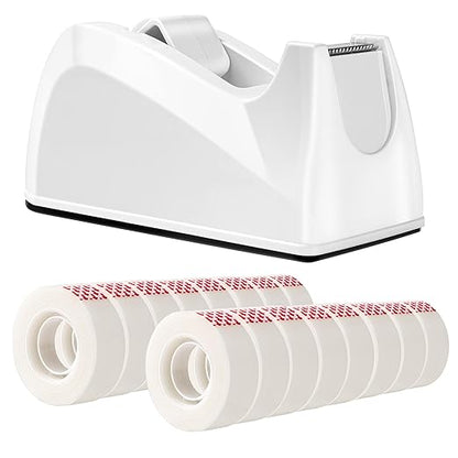 Amazon Basics Tape Dispenser with Refill Rolls - 3/4" x 1300" (36 yds), 16 Pack, Matte Finish