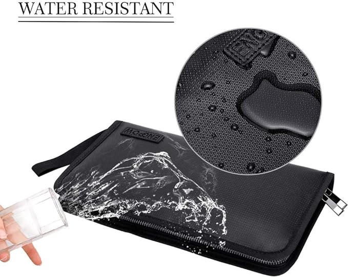 ENGPOW Expanding File Folder (11.4"x6.3") A5 Size Document Organizer Fireproof Money Bag 13 Pockets Zipper Closure Portable Filing Wallet Holder Storage for Check,Bill,Receipts,Tickets