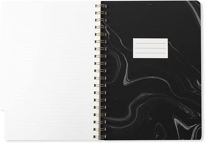 Fringe Studio Large Tab Notebook,Marble Gray, Flexible Paperback Cover, College Ruled, 5 Subject/Die-Cut Dividers, Notebook, 7.25" X 10", 180 Lined Pages (343005), Multicolor