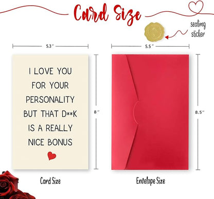 Mens Valentines Gifts, Funny Valentines Day Card for Him, Romantic Valentine's Day Card Gifts for Boyfriend Fiance, Special Anniversary Card Gifts for Men, Birthday Gifts for Husband