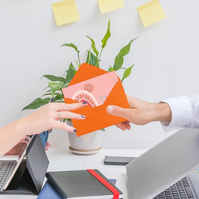 24 Pack Employee Appreciation Cards with Envelopes and Stickers, 6x4in Thank You Cards for Coworkers Recognition, Promotion, Work Anniversary Blank Inside, 6 Boho Designs