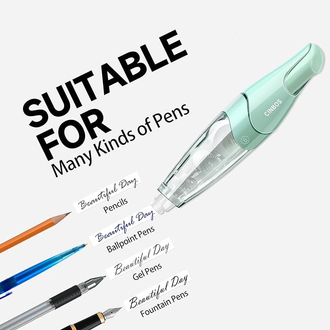 Refillable Retractable White Correction Tape, White Smooth Pull Out Correction Tape with 2 Extra Refills, Cute Correction Tape for Office Supplies, 4 PCS (CS-25)