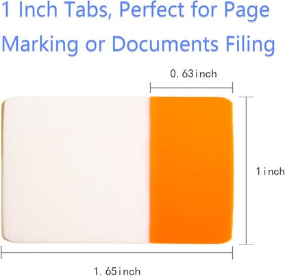KICNIC File Index Tabs 1 Inch Sticky Flags 960 Pcs, Colored Page Markers Self Adhesive, Repositionable Note Tabs for Documents, Books, Paper, Notebooks, Filing and Folders [24 Sets, 10 Colors]