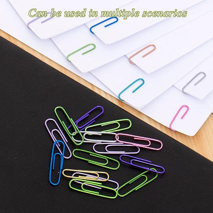 Paper Clips, 240pcs Medium Size Colored Paper Clip, PaperClips Assorted Colors, Paper Clips for Paperwork Office School and Personal Use