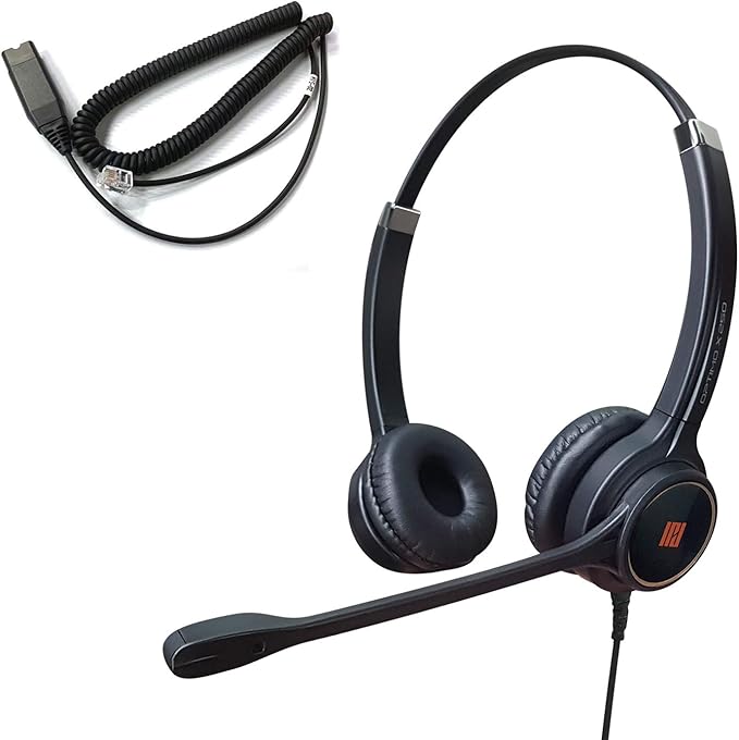 IPD IPH-255 Phone Headset with Noise Cancelling Microphone for Office and Call Center-Compatible with Avaya 1608 1616 9601 9608 9611 9611G 9620 9621 9630 9631 9640 9641 9650 9670 J139 J159 J169 J179