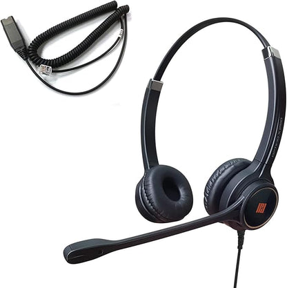 IPD IPH-255 Phone Headset with Noise Cancelling Microphone for Office and Call Center-Compatible with Avaya 1608 1616 9601 9608 9611 9611G 9620 9621 9630 9631 9640 9641 9650 9670 J139 J159 J169 J179