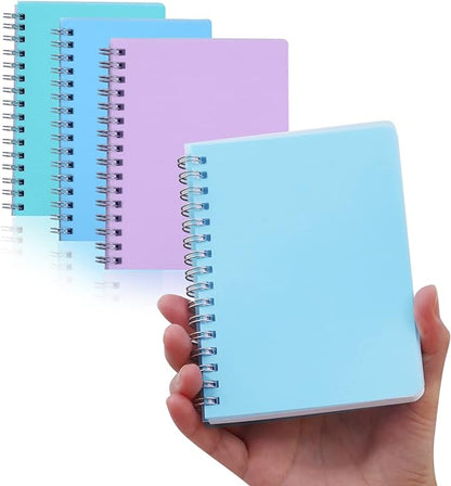 Spiral Notebook, 3 Pack Small Notebooks 4.3''x 5.7'',Mini Ruled Lined Journal, 480 Pages, College School Supplies Pocket Notebook for Work, Aesthetic Gift Office Supplies for Teen Girls,Boys