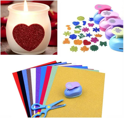 Baisunt 20 Sheets Valentine's Day Red and Pink Glitter Cardstock Paper for DIY Art Project, Scrapbook, Birthday Wedding Party Decoration 250GSM(8x12 In, Non Adhesive)