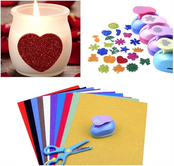 Baisunt 20 Sheets Gold Glitter Cardstock Paper for DIY Art Project, Scrapbook, Birthday Wedding Party Decoration 250GSM(8x12 In, Non Adhesive)