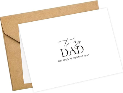 LADY&HOME To My Dad on My Wedding Day Card,Wedding Day Card to Dad,Thank Dad Wedding Day Card (A1:Dad)