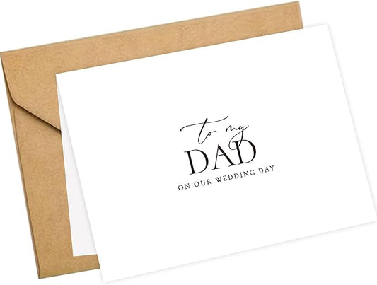 LADY&HOME To My Dad on My Wedding Day Card,Wedding Day Card to Dad,Thank Dad Wedding Day Card (A1:Dad)