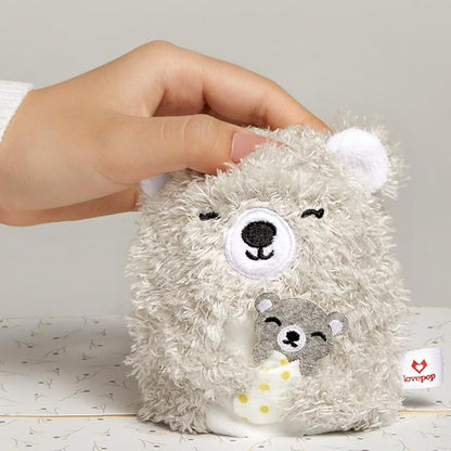 Lovepop Plushpop Soft Animal Pop-Up Card for Her and Him - 3D Bear Everyday Greeting Card for Boys, Girls, Men, Women - Love You Most - 6" x 8" Card - Gray