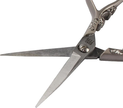 JubileeYarn Scrollwork Embroidery Craft Scissors - Brushed Nickel - 10 Scissors