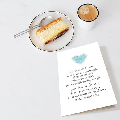 Sympathy Card, Bereavement Card, Condolence Card, Sorry for Your Loss Card, Thinking of You Card, Sympathy Card for Loss of Pet or Loved One, Love Lives On Forever Poem Card