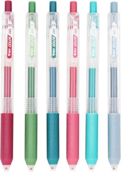 Morandi Journal Planner Pens Colorful 0.5mm Markers Fine Tip Drawing Pens Porous Fineliner Pen for Bullet Journaling Writing Note Taking Coloring Art Office School Supplies (6 Morandi colors)