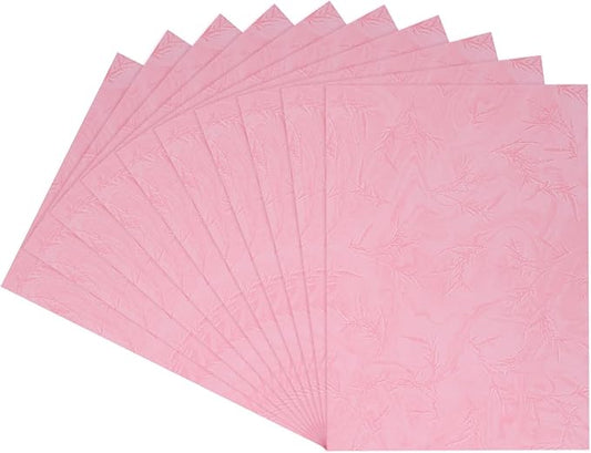 MECCANIXITY 100pcs A4 8-1/2 x 11.5 Inch Presentation Binding Covers Letter Size Leather Textured Grain Paper Un-Punched for Business Reports, Rose Pink