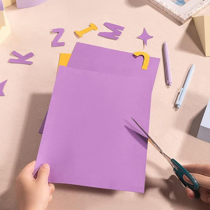 20 Sheets Colored Thick Paper Cardstock Blank for DIY Crafts Cards Making, Invitations, Scrapbook Supplies (Purple, 8.5 x 11 inches)