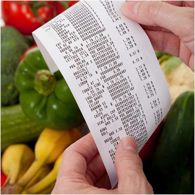 OausTect Thermal Paper Rolls 3 1/8" x 230',10 Rolls Thermal Receipt Paper for POS/Cash Register