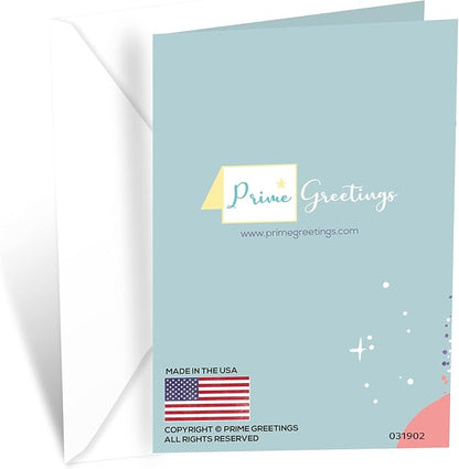 Prime Greetings Birthday Card For Granddaughter, Made in America, Eco-Friendly, Thick Card Stock with Premium Envelope 5in x 7.75in, Packaged in Protective Mailer