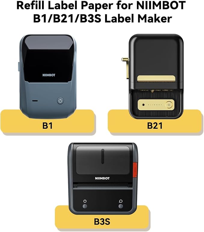 Storage Bin Labels for NIIMBOT B1 B21 B3S, 1.57'' x 1.18'' (40x30mm) Kitchen Labels for Containers, Waterproof, Oil-Proof and Tear-Proof Thermal Printer Labels