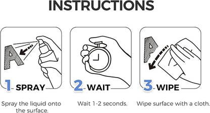 loukin Non-Toxic Whiteboard Cleaner, 17 fl oz Dry Erase Board Cleaner, Low-Odor Whiteboards Cleaning Spray, Removes Stubborn Marks from Whiteboard, Chalkboard