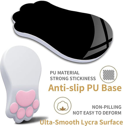 Ergonomic Mouse Pad with Wrist Rest,Cute Cat Paw Mousepad Wrist Support,Comfortable Massage Design Computer Pain Relief Mouse Pad with Non-Slip PU Base for Desk Laptop Gaming Office,Grey