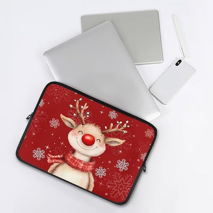 Cute Deer Laptop Sleeve for Women 17 inch Laptop Protector with Multiple Uses Computer Carrying Case Portable Tablet Bag Lap Top Case Christmas Laptop Protector