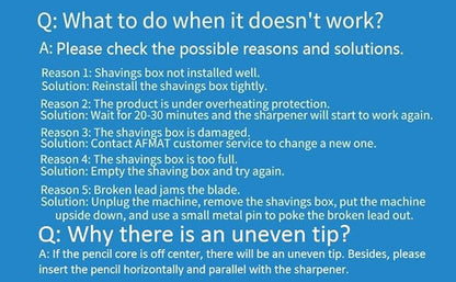 AFMAT Electric Pencil Sharpener, Heavy Duty Classroom Pencil Sharpeners for 6.5-8mm No.2/Colored Pencils, UL Listed Industrial Pencil Sharpener w/Stronger Helical Blade, Model S230(Item No. PS13)