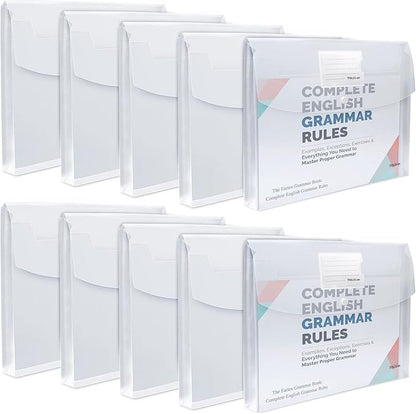 11 Pack Clear Plastic Envelopes File Folders,US Letter A4 Size Folder for Document, TFDLCG zm Poly Envelopes with 1 Inch Expansion for School Home Office Organizer(13"×9.5")