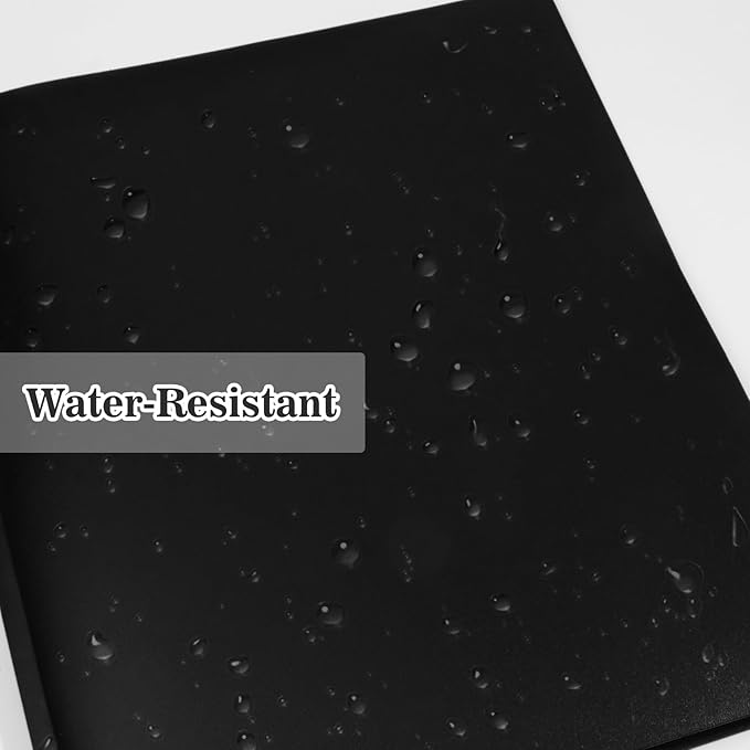 60-Pack Plastic Folders with Pockets and Prongs,2-Pocket Folders with 3 Fasteners, Poly Folders Holds 8-1/2" x 11" Paper for School/Office/Home, Black