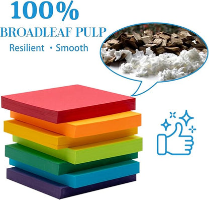 Index Cards 280-Count 2.5x3 Inch,178GSM Heavyweight Set of 7 Colors Paper Multicolor Study Cards (Rainbow)