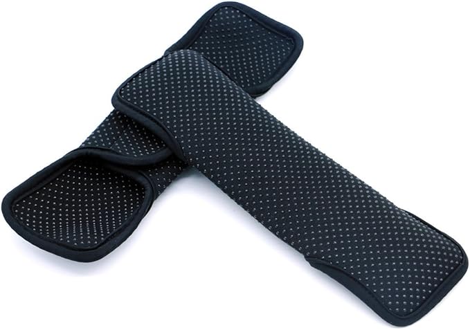 2 Pack Comfort Shoulder Strap Pads for Laptop Messenger Backpack Rucksack Travel Bag Replacement Shoulder Bags (BLACK-2)