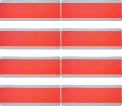 YOKIVE 8 Pcs Guided Reading Strips, Book Highlighter Strips Reading Tracker Bookmark Teacher Supply, Great for Classroom (Red Transparent, 7.48"x2.76")