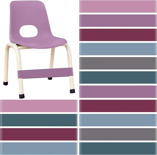Berlune 24 Pcs Classroom Chair Bands Fidget Chairs and Desks Bands ADHD Autism Tools Bounce Flexible Seating for Classroom(Morandi Colors, 1.1 mm)