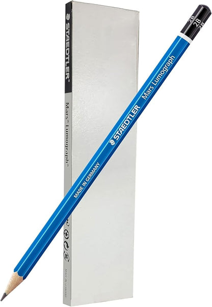 STAEDTLER Mars Lumograph 2B Graphite Art Drawing Pencil, 6 Pencils