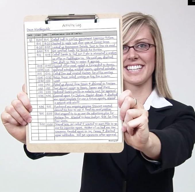 Activity Log Notepad, 60 Page Planning Pad to List a Task, Action or Contact. A Versatile Work Tool to Track Time & Organize Office Productivity. 8.5 X 11, A4 Sheets.