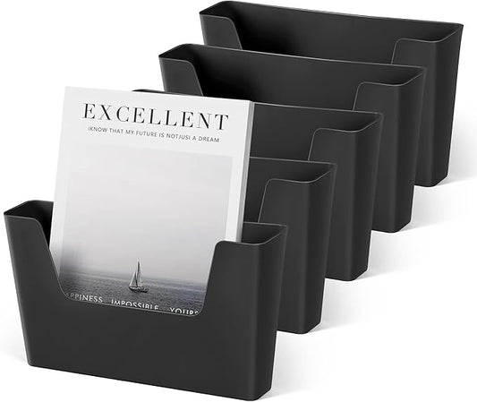 YOHOM No Drilling File Holders (Matte Black 5)