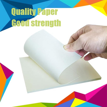 50 Pack 4x6 Ivory Color Cardstock Paper Blank Thick Heavyweight 92lb Cream Card Stock for Making Index Cards, Invitations cards, Postcards