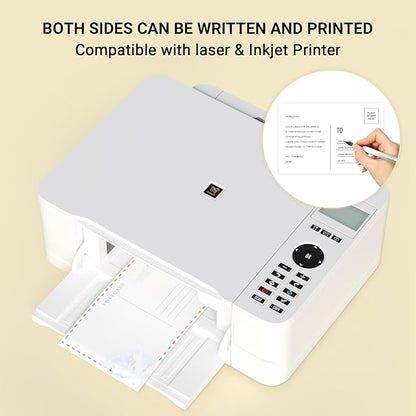 MaxGear Postcards for Mailing, 4" x 6" Cardstock Paper Postcard Paper, Blank Postcard Christmas Card, 300 GSM Thank You Postcards Printable Post Cards, 60 Pack White Blank Post Cards Bulk