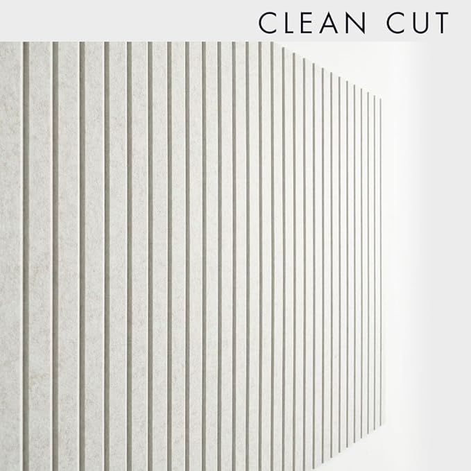 Large Cork Boards for Walls Black Felt Board Alternative - Slat Wall Paneling, Felt Bulletin Board Tiles for Office Decor, Push pin Board Office Wall Organizer -12-Pack (Ivory Tan)