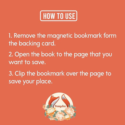 (2Pcs) Books Magnetic Bookmark Book Page Markers Gift for Reading Lover Nerd Book Addict Bookish Reader Student Teacher Office Stationery - Size 2.8"x2.4" When Folded