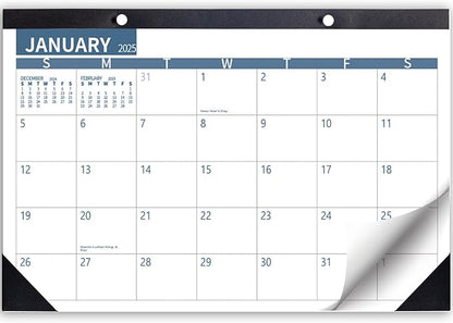 Desk Calendar 2025 Wall Calendars, December 2024 - December 2025 Monthly Planner Paper Office Desktop 17"X 12", 14-Months, Planning and Organizing Home, School, Office, Holiday, Vacation
