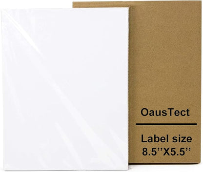 8.5 X 5.5 Shipping Label, Half Sheet Labels, Shipping Labels 2 Per Sheet, Laser & Inkjet Printer Printable, 5126/8126, Blank White Mailing Postage Labels (500 Sheets, 1000 Labels)